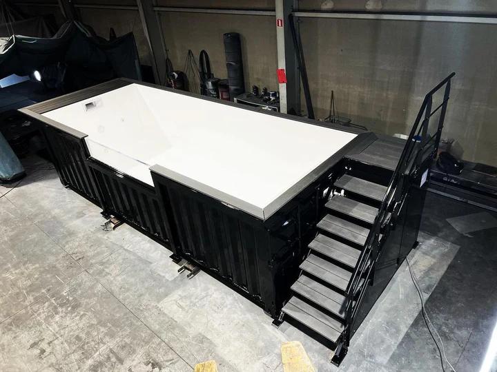 6 m schwarzer Containerpool