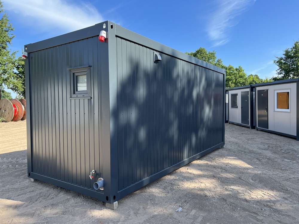 Containerbüro, Küche, Toilette und Dusche 6,00 x 2,43 m