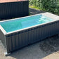 20-Fuß-Containerpool, anthrazitgrau, mit Jet-Swim-Funktion