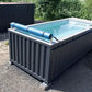 20-Fuß-Containerpool, anthrazitgrau, mit Jet-Swim-Funktion